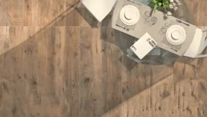 rectified wood look porcelain floor tile